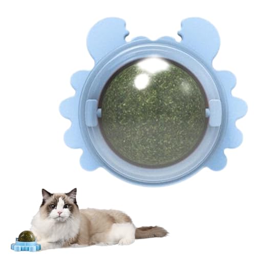 doyandader Hängender Katzenminzenball,Katzenminze-Kugeln in Krabbenform, Spielzeug für Katzen, Zähneputzen, Kätzchen-Spielzeug - Langlebiges Zahnreinigungs-Kätzchen-Kauspielzeug von doyandader