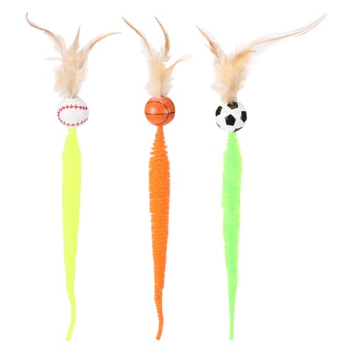 doyandader Interaktives Federball Spielzeug Set Für Katzen, Feder Katzen Spielzeug, Bunte Schwanzfedern Hoch Elastisch Für Bewegung Jagd Draußen Vogel Zuhause doyandader Interaktives Federball Spielzeug Set Für Katzen, Feder Katzen Spielzeug, Bunte Schwanzfedern Hoch Elastisch Für Bewegung Jagd Draußen Vogel Zuhause von doyandader
