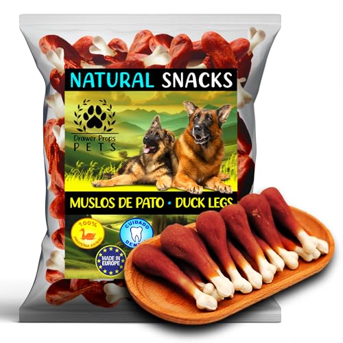 Drawer Props Pets, Leckereien, Snacks, Leckerlis und natürliche Leckereien für Hunde, Knochen für Hunde, Packung mit 100 g, Calciummuslis mit Ente) von drawer props pets