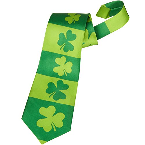 dressforfun 302560 - St. Patrick's Day Krawatte mit Streifen, Quergestreift in Hell- und Dunkelgrün von dressforfun