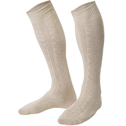 dressforfun 900642 Unisex Kniestrümpfe Weiß, Lange, Einfarbige Trachtensocken -Diverse Größen (35-38| Nr. 303300) von dressforfun