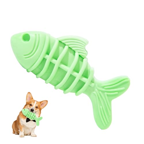 driattie Hundespielzeug für aggressive Kauer, Fischförmiger Hundekaustab, interaktives Kauspielzeug, Silikon, Haustierzubehör für Geschäft, Zuhause, Langeweile, Reisen, Outdoor, tägliches von driattie