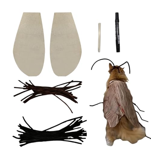 driattie Katzen Kakerlaken Kostüm,Lustiges Katzenkostüm - Verkleidung Mit Flügeln Und Fühlern Haustierzubehör Für Halloween Karneval Fest Party Cosplay driattie Katzen Kakerlaken Kostüm,Lustiges Katzenkostüm - Verkleidung Mit Flügeln Und Fühlern Haustierzubehör Für Halloween Karneval Fest Party Cosplay von driattie