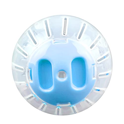 Hamster Ball Hamster Ball 4,72 Zoll sicheres Plastik Hamster Rad transparent waschbarer Hamster Käfig Runde Hamsterspielzeug mit hohlem Loch Haustier mit Deckel Blau von dsbdrki