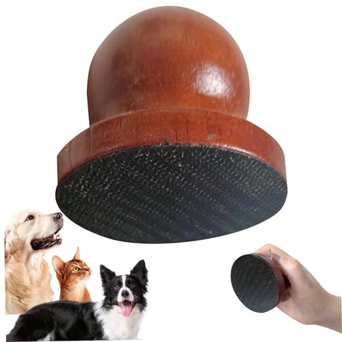dsbdrki Klauenpflegehundnagelfeile, Holzhundnagel -Kratzplatte, abnehmbare Hundenagelfeile, tragbares runde Hundekratzpad für Nägel 2x1.6in von dsbdrki