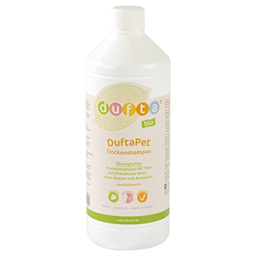 DuftaPet Trockenshampoo für Haustiere 1000 ml Nachfüllflasche. Fellreiniger; Biologisch – umweltfreundlich – vegan DuftaPet Trockenshampoo für Haustiere 1000 ml Nachfüllflasche. Fellreiniger; Biologisch – umweltfreundlich – vegan von dufta