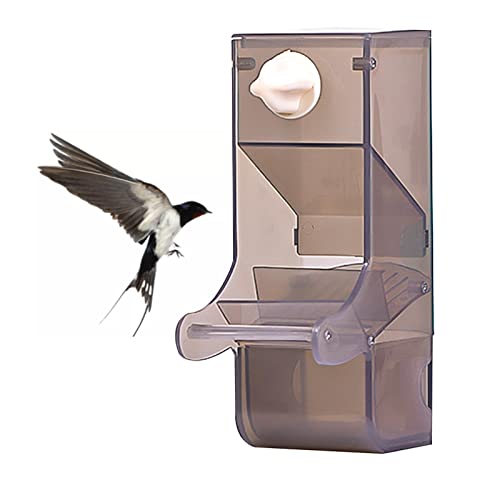 duhe189014 No-Mess Bird Feeder Automatic | Automatischer Futterspender für Vögel,Spritzwassergeschützter Futterspender für Papageien, Futterautomaten für drinnen und draußen von duhe189014