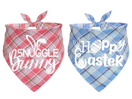 Hundehalstücher mit Aufschrift "Happy Easter", Frühlings-/Oster-Halstücher für Hunde, Welpen, Ostern, Halstuch, Halsband, verstellbar, Dreieckstuch, Outfit, Kostüm für kleine, mittelgroße und Hundehalstücher mit Aufschrift "Happy Easter", Frühlings-/Oster-Halstücher für Hunde, Welpen, Ostern, Halstuch, Halsband, verstellbar, Dreieckstuch, Outfit, Kostüm für kleine, mittelgroße und von duludulu