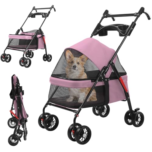 dutwirtz 4-Rad-Haustier Kinderwagen Klapparchitektur EIN Verstellbarer Griff 22 Pfund Kapazität Atmungsaktives Mesh Sun Shields Tasse Halter für kleine bis Mittler Rosa dutwirtz 4-Rad-Haustier Kinderwagen Klapparchitektur EIN Verstellbarer Griff 22 Pfund Kapazität Atmungsaktives Mesh Sun Shields Tasse Halter für kleine bis Mittler Rosa von dutwirtz