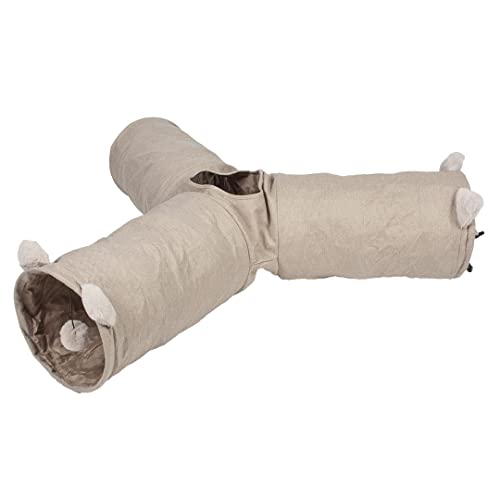 Spieltunnel Labyrinth Cozette, 25 x 25 x 85 cm, Beige von Duvoplus