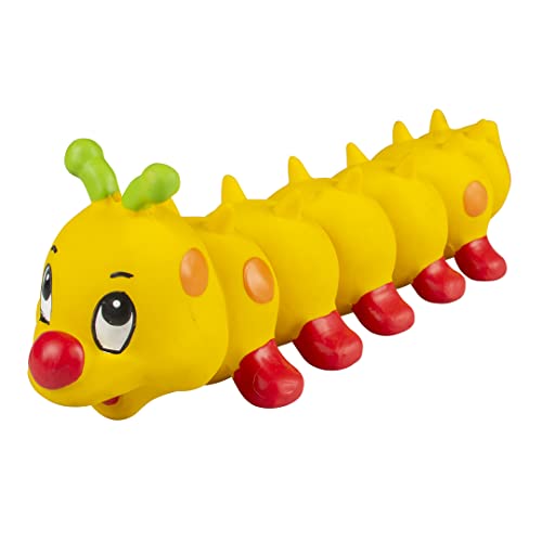 duvoplus, Chenille aus Latex, 27 x 8,5 x 8 cm, Gelb, Spielzeug, Gelb, Hund von Duvoplus