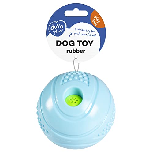 duvoplus, Gummi Giggle Bulby Ball 12,8 x 12,8 x 12,8 cm, Blau, Spielzeug, Blau, Hund von Duvoplus