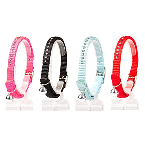 duvoplus, Halsband für Katzen, Nylon, Diamanten, 20 – 30 cm, zufällige Farben, anpassbar an die Größe Ihrer Katze, einfach zu bedienen, Outdoor-Qualität, mit praktischer Sicherheitsvorrichtung duvoplus, Halsband für Katzen, Nylon, Diamanten, 20 – 30 cm, zufällige Farben, anpassbar an die Größe Ihrer Katze, einfach zu bedienen, Outdoor-Qualität, mit praktischer Sicherheitsvorrichtung von Duvoplus