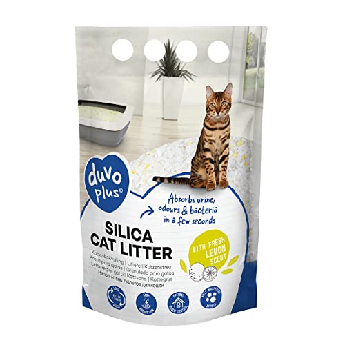 duvoplus, Premium Silica Katzenstreu, 5 l (1/8 mm), biologisch abbaubar, mit frischem Zitronenduft, 100% natürlich, hohe Absorption, neutralisiert schlechte Gerüche, super sparsam, saubere Pfote duvoplus, Premium Silica Katzenstreu, 5 l (1/8 mm), biologisch abbaubar, mit frischem Zitronenduft, 100% natürlich, hohe Absorption, neutralisiert schlechte Gerüche, super sparsam, saubere Pfote von Duvoplus