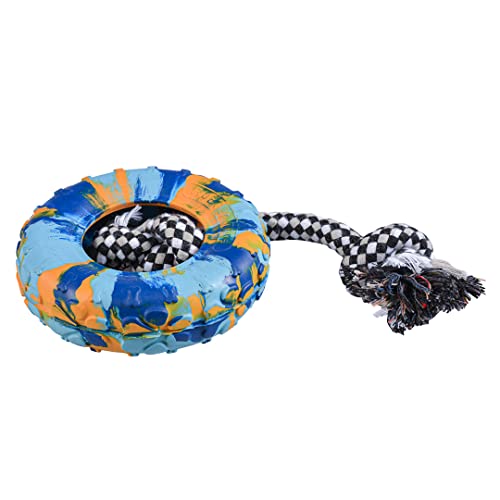 duvoplus, Reifen aus Gummi Smash & Baumwollseil M – 35 x 19 x 4,5 cm, Mehrfarbig, Spielzeug, Mehrfarbig, Hund duvoplus, Reifen aus Gummi Smash & Baumwollseil M – 35 x 19 x 4,5 cm, Mehrfarbig, Spielzeug, Mehrfarbig, Hund von Duvoplus
