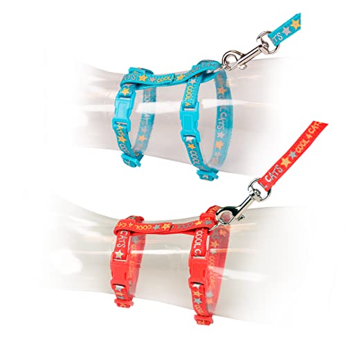 duvoplus, Set für Spaziergänge mit Katzen, 20 – 35 cm/10 mm – 125 cm, zufällige Farben, bequem und anpassbar an die Größe Ihrer Katze, einfach zu bedienen, Qualität Outdoor, Leine + Halsband duvoplus, Set für Spaziergänge mit Katzen, 20 – 35 cm/10 mm – 125 cm, zufällige Farben, bequem und anpassbar an die Größe Ihrer Katze, einfach zu bedienen, Qualität Outdoor, Leine + Halsband von Duvoplus