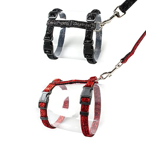 duvoplus, Set mit Spaziergängen für Katzen, einfarbig, 20 – 35 cm/10 mm – 125 cm, Schwarz/Rot, bequem und anpassbar an die Größe Ihrer Katze, einfach zu bedienen, Outdoor-Qualität, Leine + Halsband duvoplus, Set mit Spaziergängen für Katzen, einfarbig, 20 – 35 cm/10 mm – 125 cm, Schwarz/Rot, bequem und anpassbar an die Größe Ihrer Katze, einfach zu bedienen, Outdoor-Qualität, Leine + Halsband von Duvoplus