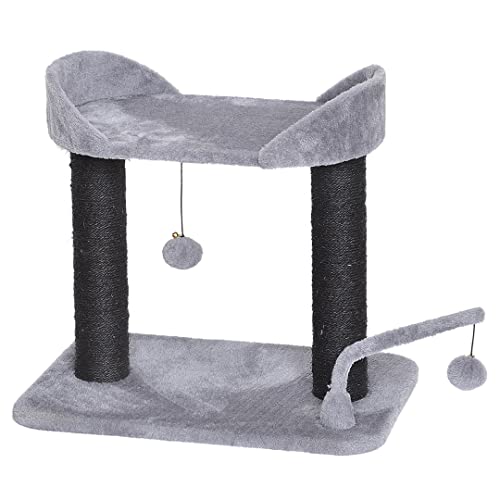 duvoplus, Tokyo Kratzbaum 49,5 x 34,5 x 46 cm, Grau, mit Hängematte und Spielball, hochwertiges Plüschtier und Sisal, in kompaktem Format, weicher Kratzinstinkt Ihrer Katze duvoplus, Tokyo Kratzbaum 49,5 x 34,5 x 46 cm, Grau, mit Hängematte und Spielball, hochwertiges Plüschtier und Sisal, in kompaktem Format, weicher Kratzinstinkt Ihrer Katze von Duvoplus