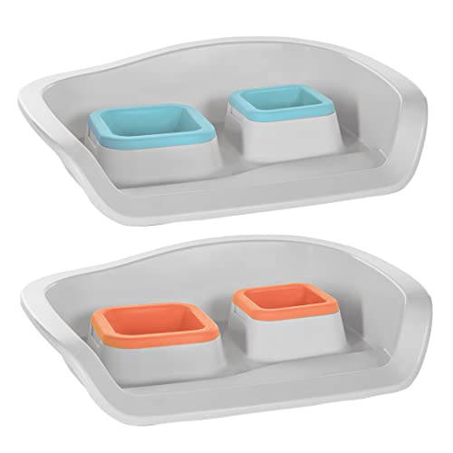 duvoplus, Twice & Nice Essens-Set, 300 + 400 ml, 48 x 38 x 12 cm, zufällige Farben, mit rutschfesten Füßen, waschbar, 2 Farben, für Haustiere duvoplus, Twice & Nice Essens-Set, 300 + 400 ml, 48 x 38 x 12 cm, zufällige Farben, mit rutschfesten Füßen, waschbar, 2 Farben, für Haustiere von Duvoplus