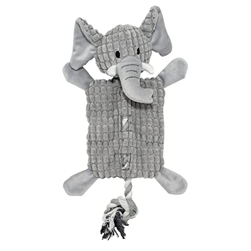 duvoplus, Zoo Friends Eve Elefant, flach, 39 x 21 x 10 cm, Grau, Spielzeug von Duvoplus