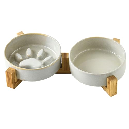 dzqad Hund Slow Feeder Napf - Niedliches Pfotenabdruck Keramik Hundeessen Und Wassernapf Set,Futternapf Und Trinknapf Zuhause Garten Camping dzqad Hund Slow Feeder Napf - Niedliches Pfotenabdruck Keramik Hundeessen Und Wassernapf Set,Futternapf Und Trinknapf Zuhause Garten Camping von dzqad