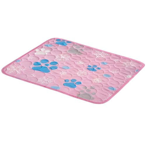 dzqad Hundekühlmatte Für Drinnen - -Seide Haustier Schlafunterlage | Klappbare 60x50 cm Matte Für Wohnung Balkon Terrasse Schlafzimmer von dzqad