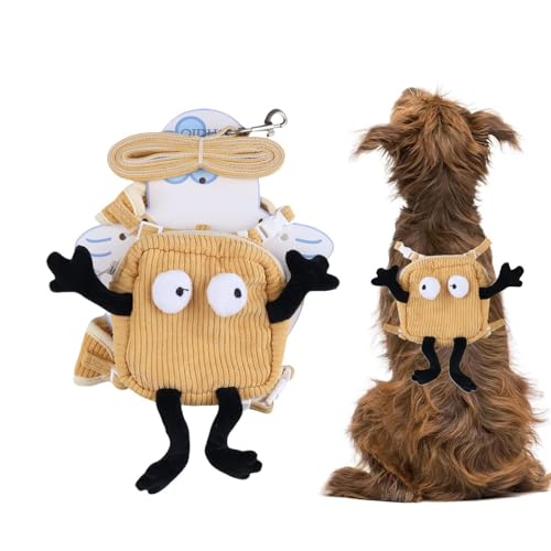 dzqad Hunderucksack mit Geschirr,Kleines Hunderucksackgeschirr - Kleines Hundegeschirr mit Tasche,Verstellbarer Rucksack mit Geschirr für Reisen, Wandern und Spazierengehen für kleine und mittelgroße dzqad Hunderucksack mit Geschirr,Kleines Hunderucksackgeschirr - Kleines Hundegeschirr mit Tasche,Verstellbarer Rucksack mit Geschirr für Reisen, Wandern und Spazierengehen für kleine und mittelgroße von dzqad