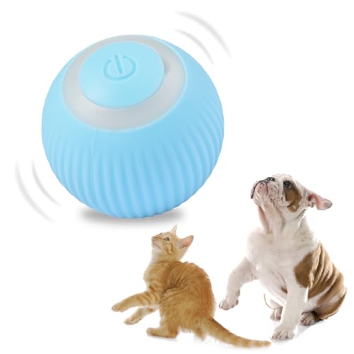 dzqad Katzen Spielzeug Automatisch Bewegender Ball | Wiederaufladbarer Interaktiver Ball Für Wohnungskatzen,360-Grad Rotierendes Bewegungsaktiviertes Jagdspielzeug Für Haustiere Für Balkon Zuhause von dzqad