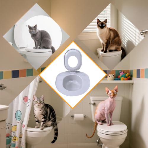 dzqad Katzen Toiletten Trainer | Katzentoilette Stubenreinheit Trainer - Wiederverwendbar Tragbar Entfernbar Für Kitten Zuhause Reisen Einfache Reinigung von dzqad