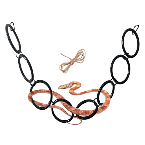 dzqad Schlangen Kletterkette Spielzeug - Kletterspielzeug für Reptilien - Zubehör Für Haustiere Terrarium Wohnzimmer Schlafzimmer Zoo Glasbehälter von dzqad