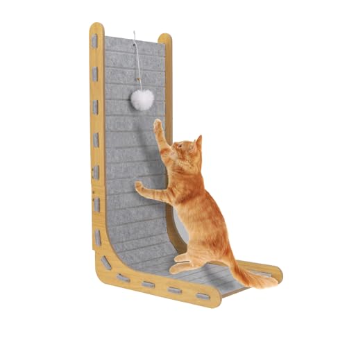 Katzenkratzmatte für Katzen Erwachsene Filz Katzenkratzmatte Kratzbrett Kratzbrett Kratzen für große Kratzmöbel Schutz mit Ball Kätzchen Spielzeug L-Form 26,8 Zoll Grau Katzenkratzmatte für Katzen Erwachsene Filz Katzenkratzmatte Kratzbrett Kratzbrett Kratzen für große Kratzmöbel Schutz mit Ball Kätzchen Spielzeug L-Form 26,8 Zoll Grau von e-YiHESZ