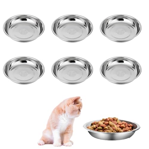 Katzenschüssel Schnurrhaare freundlich, flache breite Katzenfutter Schüssel Edelstahl, Metall Katzenschüssel Schnurrhaare Ermüdungsentlastung, Ersatz grundlegende Katzenschüssel für hohe Regale (6pcs) Katzenschüssel Schnurrhaare freundlich, flache breite Katzenfutter Schüssel Edelstahl, Metall Katzenschüssel Schnurrhaare Ermüdungsentlastung, Ersatz grundlegende Katzenschüssel für hohe Regale (6pcs) von e-YiHESZ