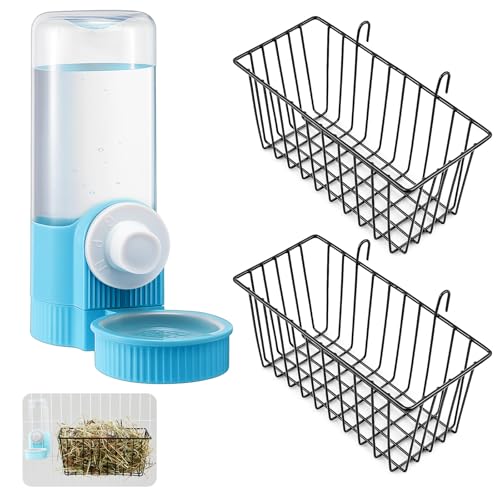 e esscopro 3-teiliges Kaninchen-Futterspender für Kaninchen, Wasserspender und 2 Hasen-Heu-Futterspender mit Metallrahmen, Futter- und Wasserlösung für Kaninchen, Meerschweinchen e esscopro 3-teiliges Kaninchen-Futterspender für Kaninchen, Wasserspender und 2 Hasen-Heu-Futterspender mit Metallrahmen, Futter- und Wasserlösung für Kaninchen, Meerschweinchen von e esscopro