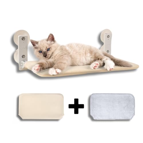 e-ki. Katzenbett mit Fenstern und Fensterplätzen für Katzen, 2 waschbaren Bezügen für Winter/Sommer, Hängematte für große und kleine Katzen, belastbar bis 18 kg, 52 x 30 cm, mit robusten e-ki. Katzenbett mit Fenstern und Fensterplätzen für Katzen, 2 waschbaren Bezügen für Winter/Sommer, Hängematte für große und kleine Katzen, belastbar bis 18 kg, 52 x 30 cm, mit robusten von e-ki.