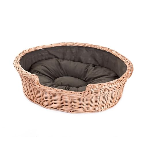 e-wicker24 Alles aus Weide Hundekorb aus Weide für Hund und Katze Hundebett Katzenbett mit Kissen Tierkorb geflochten Katzenkorb oval 75x57H19 e-wicker24 Alles aus Weide Hundekorb aus Weide für Hund und Katze Hundebett Katzenbett mit Kissen Tierkorb geflochten Katzenkorb oval 75x57H19 von e-wicker24 Alles aus Weide
