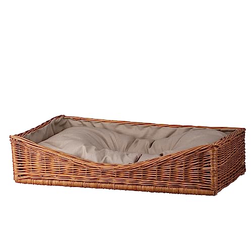 e-wicker24 Alles aus Weide Hundekorb aus Weide für Hund und Katze Hundebett Katzenbett mit Kissen Tierkorb geflochten Katzenkorb rechteckig Liegestuhl 80x50 H10/18 e-wicker24 Alles aus Weide Hundekorb aus Weide für Hund und Katze Hundebett Katzenbett mit Kissen Tierkorb geflochten Katzenkorb rechteckig Liegestuhl 80x50 H10/18 von e-wicker24 Alles aus Weide
