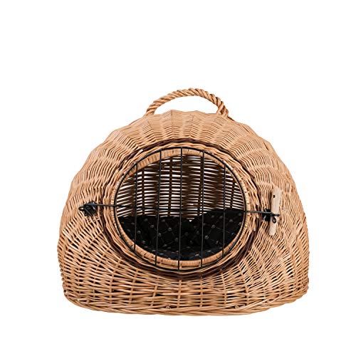 e-wicker24 Alles aus Weide Katzenhütte in Wengegrau, Katzenkorb aus Weide, Korb für eine Katze, Hundelager mit Tragegriff e-wicker24 Alles aus Weide Katzenhütte in Wengegrau, Katzenkorb aus Weide, Korb für eine Katze, Hundelager mit Tragegriff von e-wicker24 Alles aus Weide