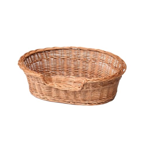 e-wicker24 Alles aus Weide Korb, Korb aus natürlicher Weide (75 cm, natur, ohne Kissen) von e-wicker24 Alles aus Weide