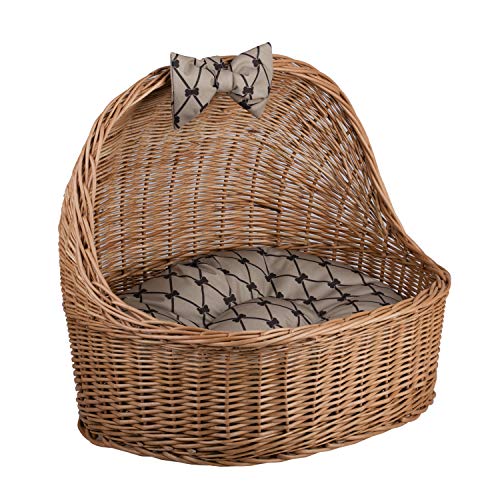 e-wicker24 Alles aus Weide Cremefarbene Tierhütte aus Weide Katzenkorb mit Kissen Katzenlager Tierkorb geflochten e-wicker24 Alles aus Weide Cremefarbene Tierhütte aus Weide Katzenkorb mit Kissen Katzenlager Tierkorb geflochten von e-wicker24 Alles aus Weide