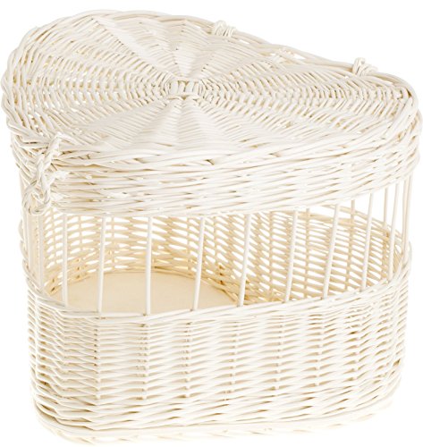 e-wicker24 Alles aus Weide Weidekäfig, Weidentransporter für Tauben, Weidenkäfig in beige, Käfig aus Weide in Herzform von e-wicker24 Alles aus Weide