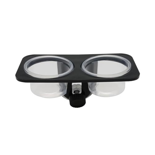 eMagTech 1 x Futternapf für Reptilien, Wassernapf für Käfer, Spinnen, grüne Leguane, Eidechsen, Schildkröten, Geckos, Schwarz von eMagTech