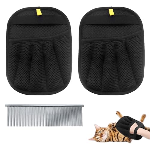 ePicsoa 2 Stück Fellmagnet Handschuhe mit Edelstahl Kamm, 2025 Upgrade Effiziente Pflegehandschuhe, Wiederverwendbar Tierhaarentferner, Antistatische Haustier Handschuh für Glattes und Gesundes Fell ePicsoa 2 Stück Fellmagnet Handschuhe mit Edelstahl Kamm, 2025 Upgrade Effiziente Pflegehandschuhe, Wiederverwendbar Tierhaarentferner, Antistatische Haustier Handschuh für Glattes und Gesundes Fell von ePicsoa