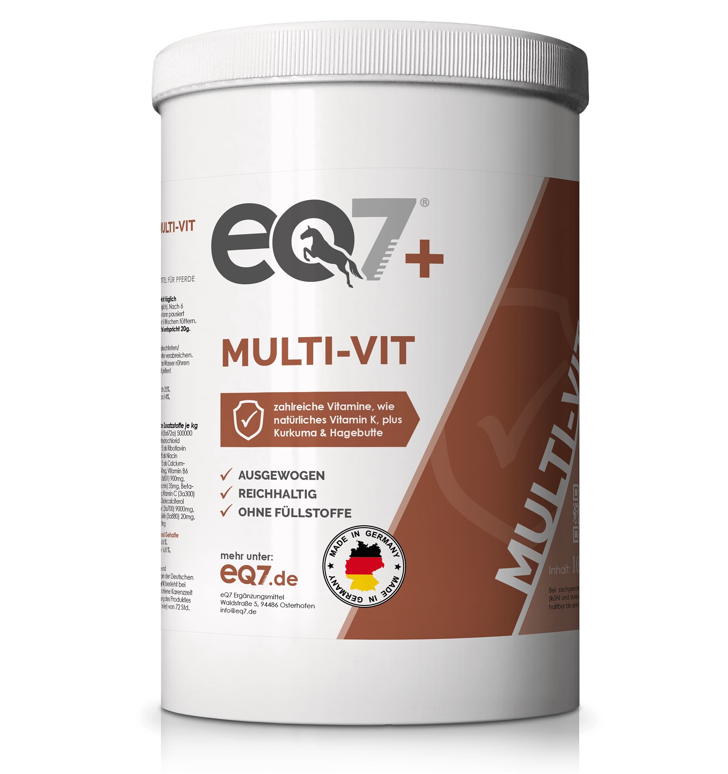 eQ7+ Multi-Vit 1kg Dose Abwehrkräfte eQ7+ Multi-Vit 1kg Dose Abwehrkräfte von eQ7