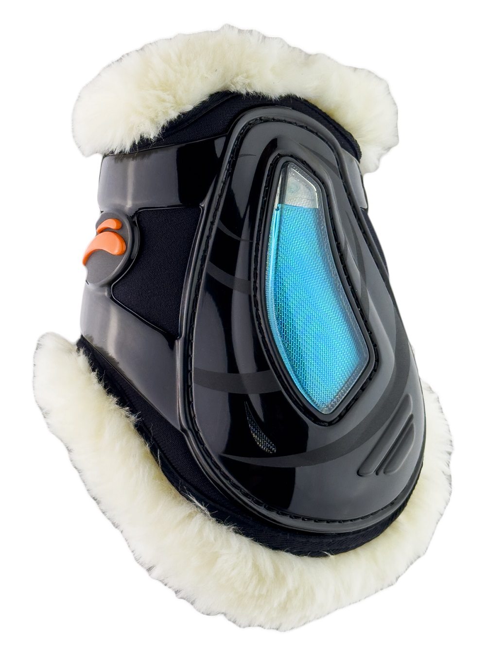 eQuick® eAirshock Streichkappen Fluffy mit Kunstfell Black, Gr. L von eQuick
