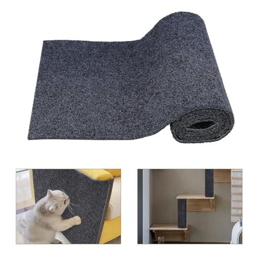 eROOSY 30 * 100cm Selbstklebend Kratzmatte Katze, Kratzschutz Katzen, Kratzteppich Katze, Katze kratzmatte für Schützt Teppiche Sofa Möbelschutz (Hellgrau) von eROOSY