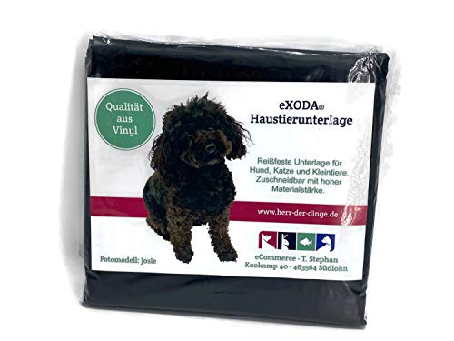 eXODA Haustier Unterlage für Hunde und Katzen 200x230 abwaschbar Schwarz flexibel von eXODA