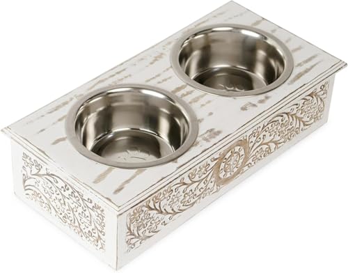 Eco Craft Hunde-Futterstation mit erhöhtem Doppelnapf, Futternäpfe, rutschfester Boden und auslaufsicheres Design für verbesserte Verdauung und saubere Mahlzeit Eco Craft Hunde-Futterstation mit erhöhtem Doppelnapf, Futternäpfe, rutschfester Boden und auslaufsicheres Design für verbesserte Verdauung und saubere Mahlzeit von eco Craft