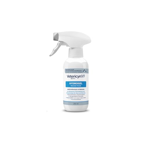 ecuphar Vetericyn VF +Plus Hydrogel | 250 ml | Reinigungs- & Desinfektionsmittel für Tiere | Zur Reinigung, Desinfektion & Befeuchtung von Wunden & stark beanspruchten Hautpartien von ecuphar