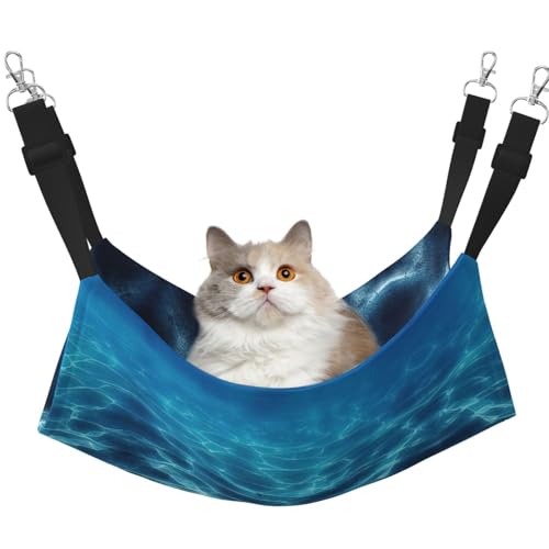Blue Deep Ocean Haustier-Käfig-Hängematte, warme Haustier-Hängematte, weiche hängende Katzenbett-Matte, Winter, warm Blue Deep Ocean Haustier-Käfig-Hängematte, warme Haustier-Hängematte, weiche hängende Katzenbett-Matte, Winter, warm von eeprty
