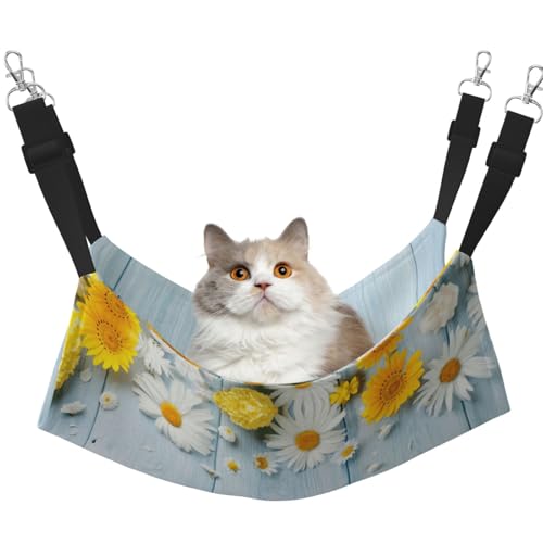 Elegante Frühlings-Hängematte mit Gänseblümchen, warme Haustier-Hängematte, weiche hängende Katzenbett-Matte, Winter, warm von eeprty